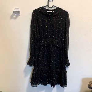 &Other Stories black mesh sleeve dress